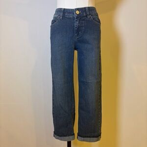 White House Black Market Y2K Crop Capri Jeans Size 0 Embroidered Pockets